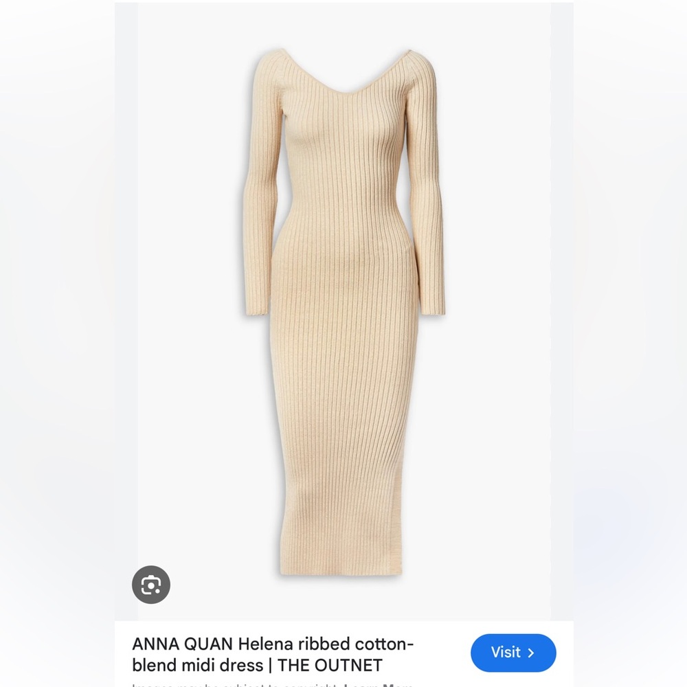 NWOT Anna Quan helena sweater dress cream